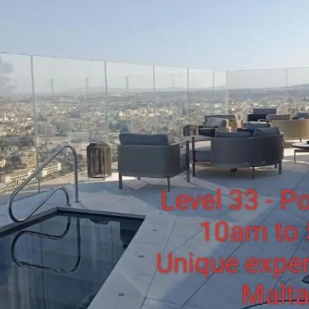 Appartement St Julian's Mercury Tower High Floor Studio In The Sky In Tallest Zaha Hadid Tower In Malta *
