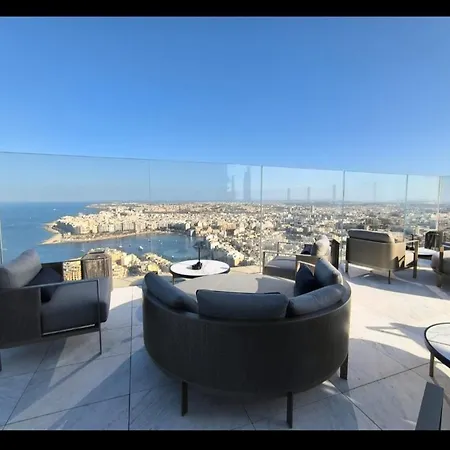 St Julian's Mercury Tower High Floor Studio In The Sky In Tallest Zaha Hadid Tower In Malta Apartment